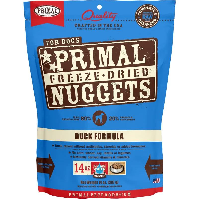 Primal Canine Freeze-Dried Nuggets - Duck Formula