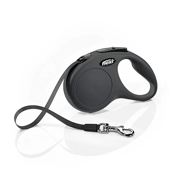 Flexi Classic Black Retractable Leash - Tape