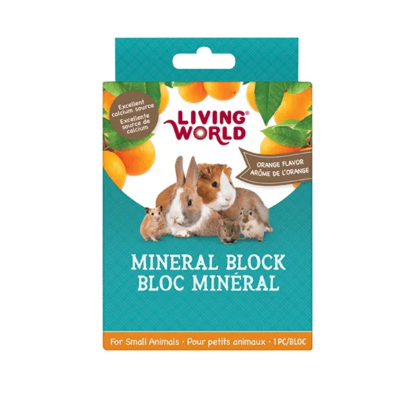 Living World Small Animal Mineral Block - Orange