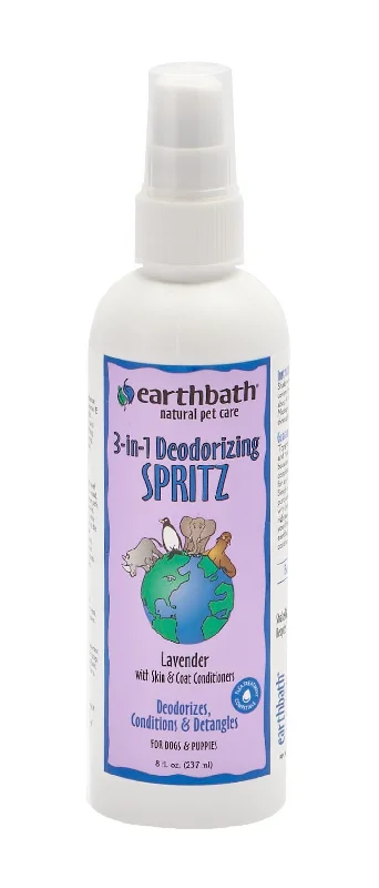 Earthbath 3 in 1 Deodorizing Spritz - Lavender with Skin & Coat Conditioners 8oz