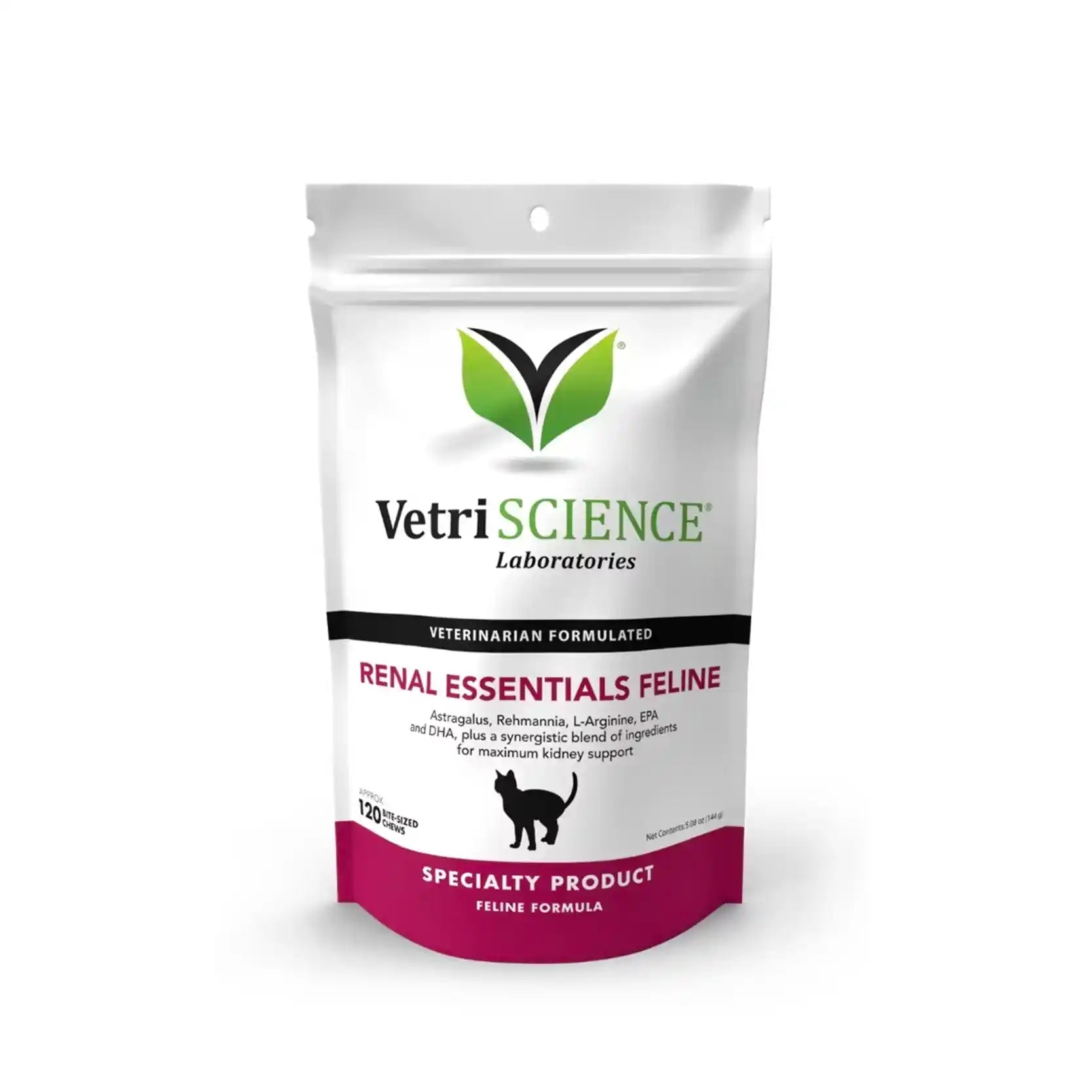 VetriScience -Feline Renal Essentials Kidney Supplement -120 Bite Sized Chews